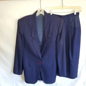 Navy Blazer and Skirt Set